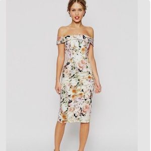 ASOS Floral Bardot Fit Dress